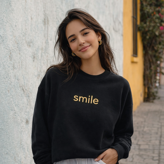 Sudadera Bordada SMILE